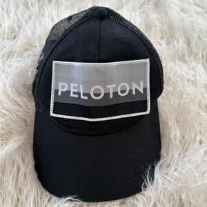 New Black Peloton Black Mesh Trucker Hat Cap